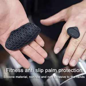 Gym Silicone Palm Pads Anti-Slip Grip for Barbell, Pull-Up Handles, Weightlifting, Crossfit Training, Non-Slip Workout Gloves