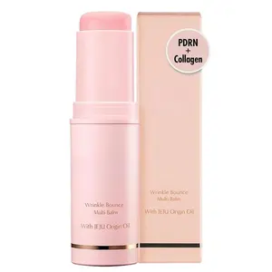 Wrinkle Bounce Multi Balm Stick Collagen Wrinkle Stick Korean Skin Care All-in-One Hydrating Lip Balm Eye Cream Neck Cream Makeup Base Face Mist Moisture Balm Moisturizing