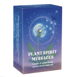 48 Cards Tarot Deck, 13x9 Cm, Dandelion Plant Spirit Messages Wisdom Oracle Card Game, Listen to Plants' Heartbeat Emotional Healing, Tarot Card Decks