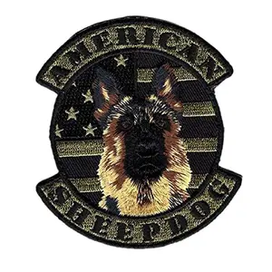 American Sheepdog USA Flag Patch [Iron on Sew on - 3.5 X 3.0 AS8]
