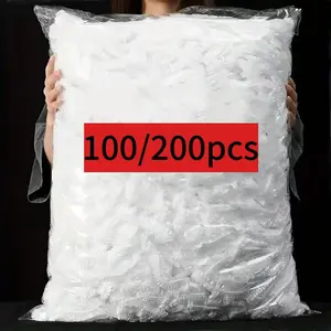 Food Grade Disposable Stretch Wrap Set, Thick Transparent Pe Seal Bowl Cover, Waterproof Dustproof Odorproof, Kitchen Refrigerator Use, Multiple Quantities Available