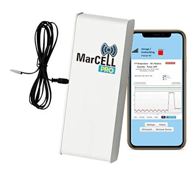 PRO - Professional Level Remote Temperature, Humidity & Power Monitor - No WiFi Needed - RV, Network Room, Freezer, Home - Instant Phone Call Alerts - Made in The USA