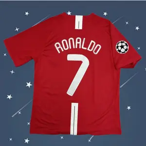 2007 2008 Home Retro red No.7 Ronaldo Short Sleeved Soccer Jersey