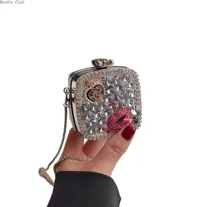 2026 Sparkling Women’s Mini Handbag, Rhinestone Decorative Small Bag with Clasp Closure, Lightweight Shoulder Crossbody Purse for Daily Use, Travel & Casual Outfits, Fashion Accessory for Work, Dating & Parties