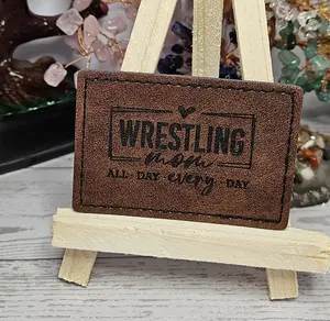 Wrestling Mom Leather Patch