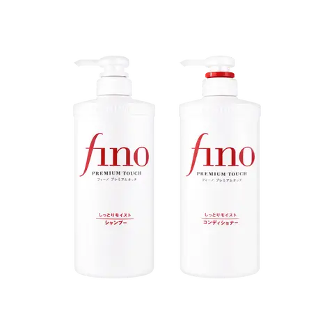 Fino Repair Shampoo & Conditioner 550ml+550ml  - Intensive Repair, Moisturizing & Strengthening - for All Hair Types Cleanser Moisturizer Cleansing
