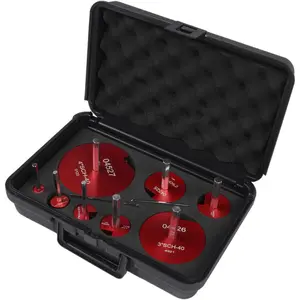 8Pcs PVC Pipe Reamer Kit - 3/4", 1", 1-1/4", 1-1/2", 2", 2-1/2", 3", 4" For Standard 1/2" Drills, for PVC, CPVC, ABS Pipes