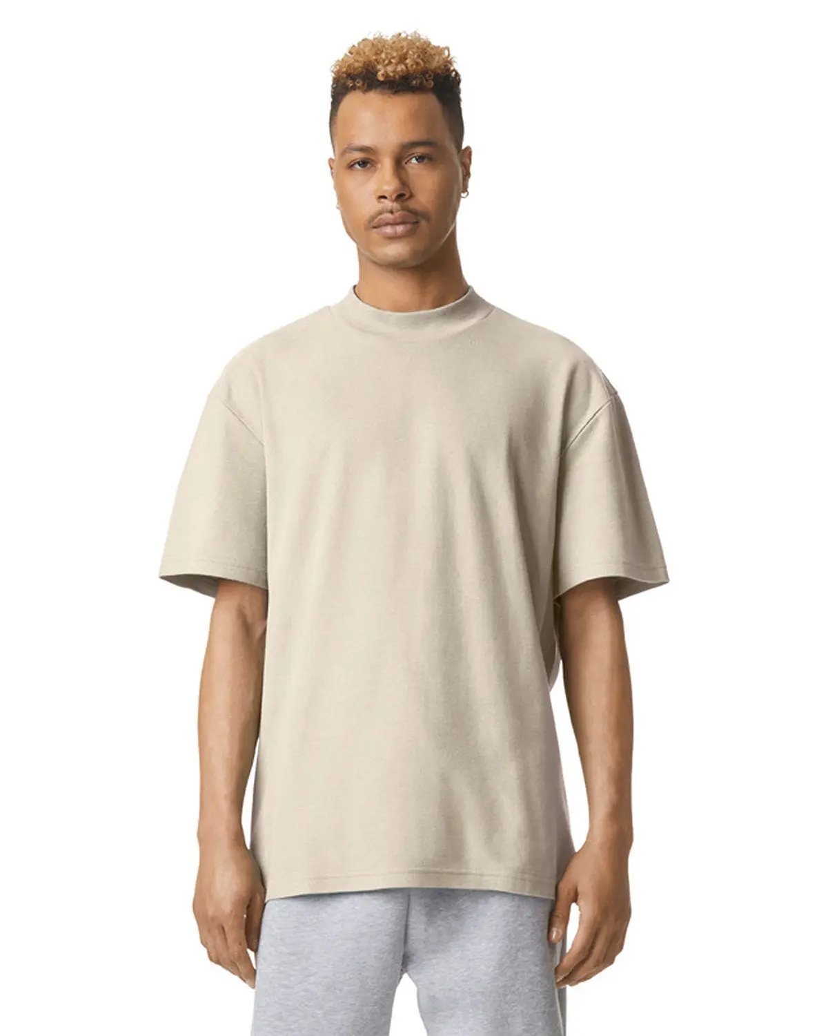 American Apparel 1PQ Pique Mockneck Tee