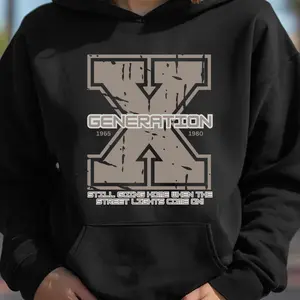 Generation X Unisex Hoodie Classic Soft Casual Comfort Cotton/Poly Hoodie