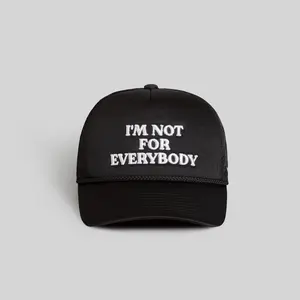 Field Grade Not For Everybody Foam Trucker Black | trucker hat | foam | snapback | adjustable | embroidered | casual | unisex | dad hat | distressed | streetwear | statement | Trendy Hat 2026 | Streetwear Headwear | Fashion Cap | Summer Hat | Outdoor Cap