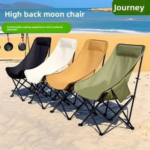 Moon chair, outdoor folding chair, camping chair, portable fishing stool, recliner, high-back picnic beach chair, sketching chair