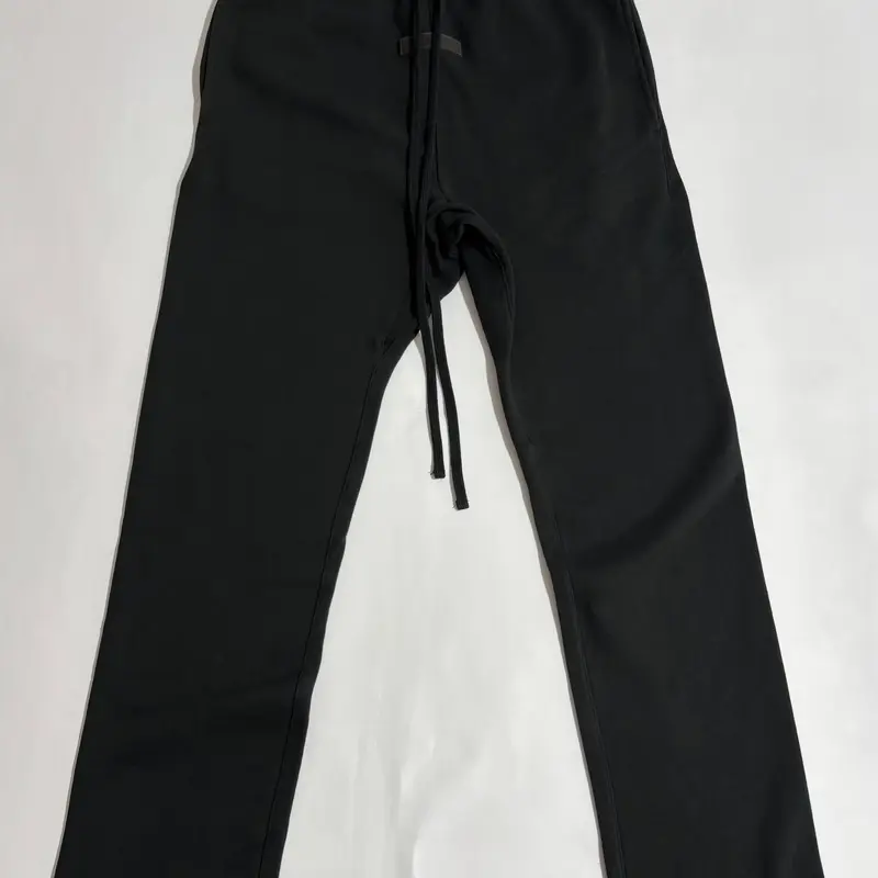 Men's Plain Casual Uncuffed Wide Leg Joggers - Black Baggy Sweatpants, Stylish Soft Unisex Sporty Athletic Trousers with Pockets, Drawstring Relaxed Oversized Fit for Lounge, All-Season Use, Plain Casual Joggers