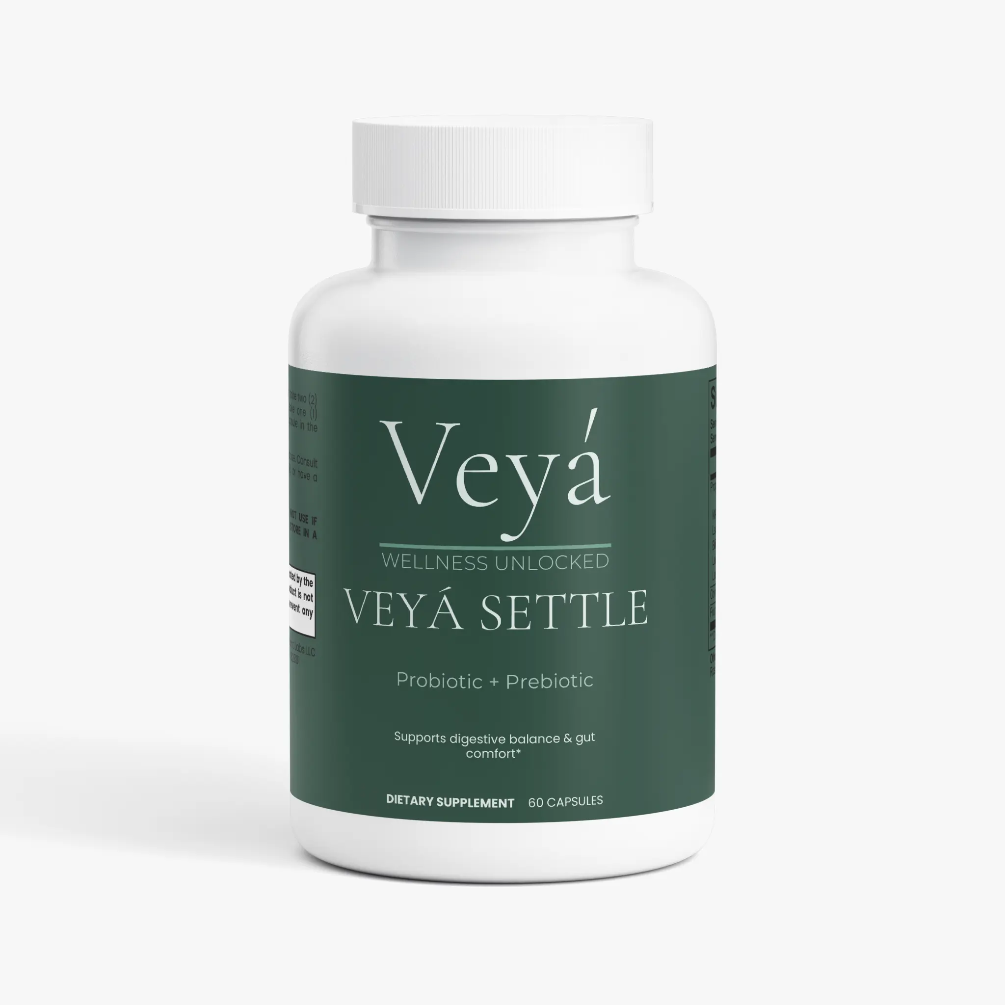 Veyá Settle — Probiotic + Prebiotic for Digestive Balance & Gut Comfort