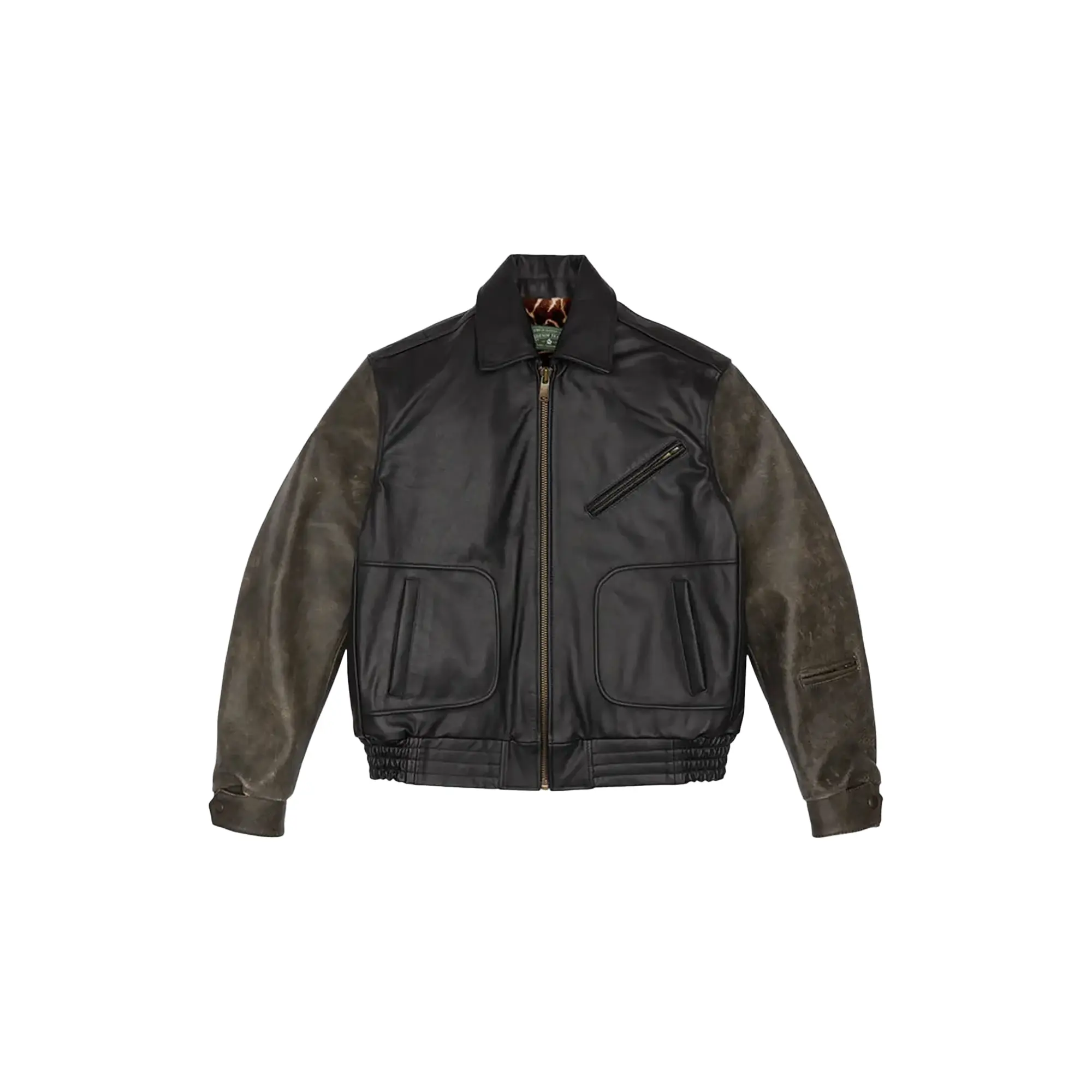Leather Moto Jacket "Black" DT455