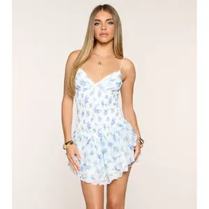 Flirty Little Details Floral Print Skater Dress