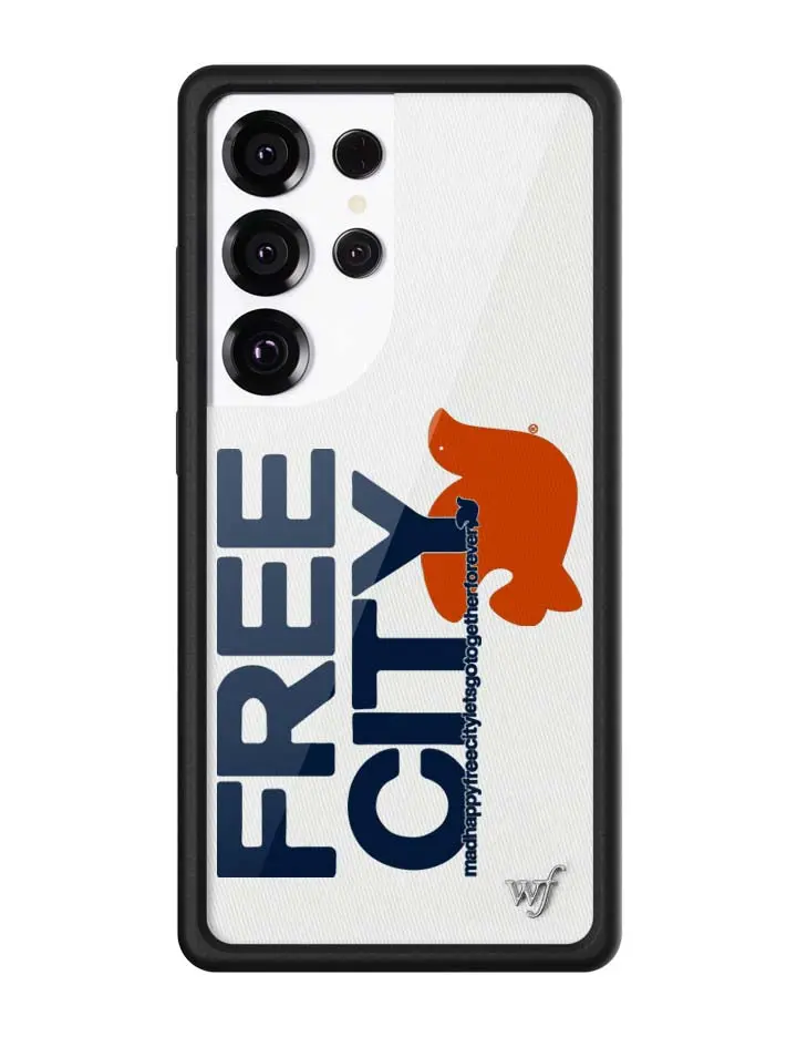THE MADHAPPY & FREECITY TOGETHERFOREVER / WHITE & NAVY Samsung Galaxy Case