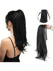 ponytail extension designed specifically for women. Crafted from heat-resistant synthetic fibers, it is easy to wear—making it an excellent choice for effortlessly transforming your hairstyle.