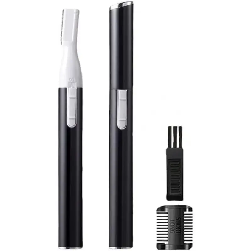 Battery-Powered Electric Eyebrow Shaper 6468a - Painless Eyebrow Trimmer, High-Performing Nose & Facial Hair Trimmer, Affordable Yet Pro-Level Quality Daily Use Face Personal Care Appliance, Cruelty-Free