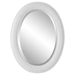White Oval Mirror