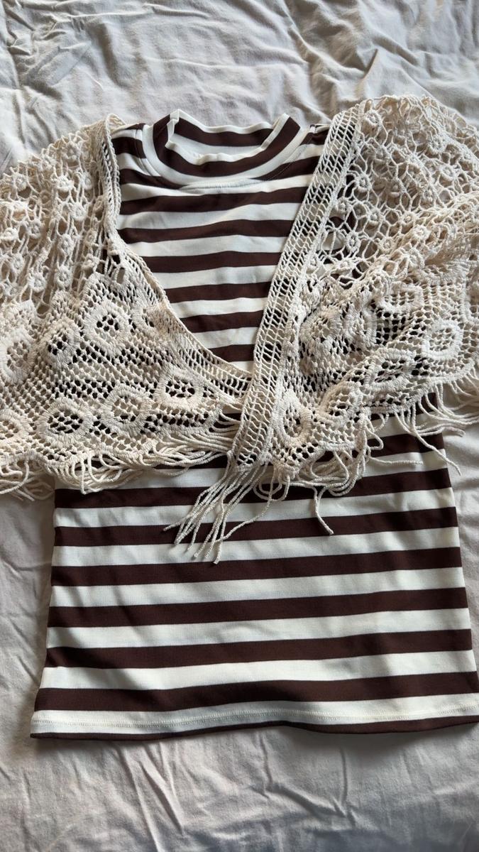Item: Brown and Cream Stripes, S