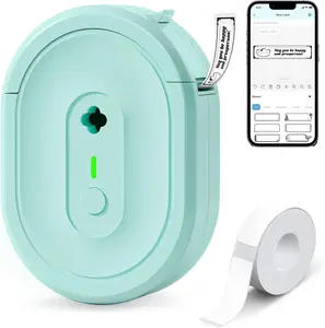 Bluetooth Label Maker Machine with Tape Portable Wireless Thermal Label Printer Mini Label Maker with Multiple Templates for Home Kitchen School Office Organization Storage Labels for Jars Cables Supplies