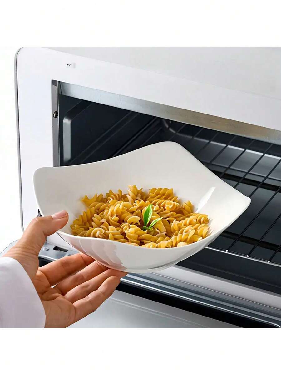 2-10 sets of reusable white salad bowls and plates, made of PP plastic, suitable for cold dishes, cooked food, desserts, and party food. Stackable for easy storage, ideal for family gatherings, hotels, microwave heating, and outdoor RV/camping picnic part