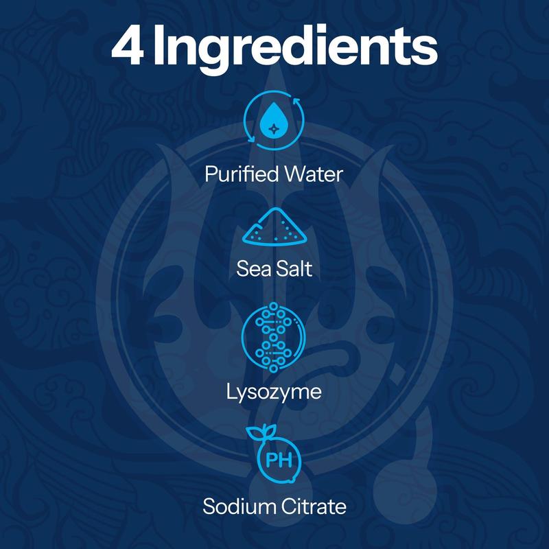 H2Ocean Piercing Aftercare Spray - Natural & Organic Saline Solution – Sea Salt + Lysozyme Formula for New Piercings – Gently Cleanses and Moisturizes Daily