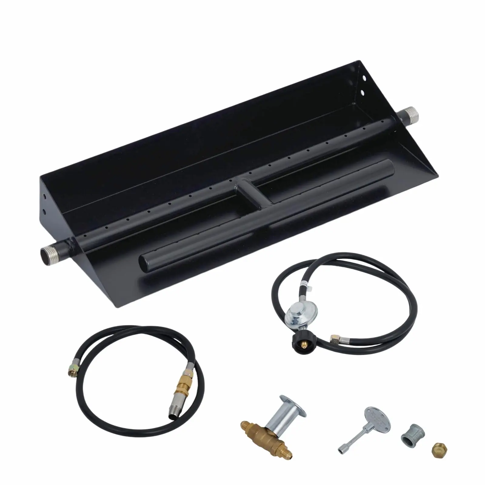 Drop-in Fire Pit Burner Kit - 18x6 Inch/22.5x6 Inch Dual Fuel Spark Ignition Burner, Rust & Heat Resistant, Easy Installation for Indoor & Outdoor