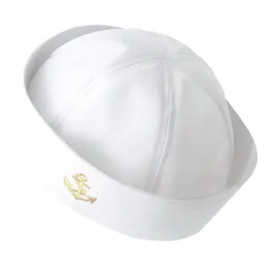 Sailors Ship Boat Captain White Military Hat Kids Navy Marine Cap