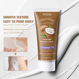 Men's Painless Hair Removal Cream - Gentle Manscaping for Body, Chest & Legs, with Coconut Oil 3.5oz