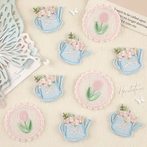 10pcs Colorful Embroidered Patches DIY for Clothes Hats Bags, Vintage Sew-on Badges for Repair or Decoration