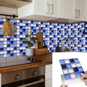 3D Waterproof Mosaic Wallpaper Peel & Stick Tiles, Unique 3D Mural Effect, Durable Self-Adhesive Decorative Tiles for Kitchen Bathroom Home, Peel And Stick Wallpaper Designs