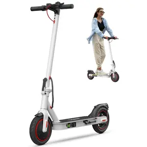 【LiteComm】 Electric Scooter for Adults - 350W Motor, 18 Mph Max Speed, 12 Miles Range, 8.5" Pneumatic Tires, Dual Braking (Electronic & Drum), One-Step Foldable, Lightweight 26.4lbs, 5200mAh Battery with Energy Recovery for Commute & Travel