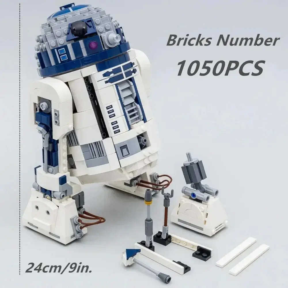 New 1050 Pieces Space Robot Building Blocks R2d2 Model, Adult and Kids Toy, Boy Girl Birthday Gift, Educational Fun Puzzle Set, Building Kit