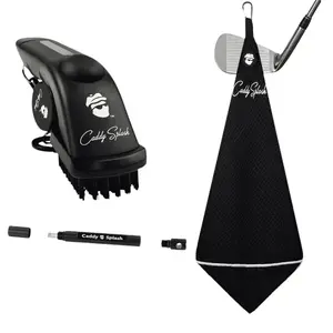 Deluxe Golf Club Cleaning Kit: Club Cleaner, Magnetic Towel & Groove Sharpener