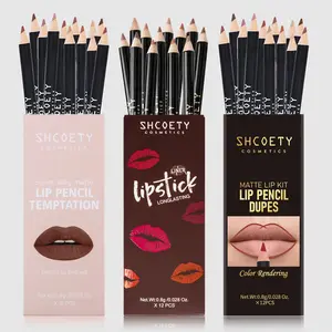 Suitable for clear Lips Smooth and Easy to Slide Long-lasting Color 3 Boxes Easy Coloring Lip Liner Pencil Eyeliner Lipliner Makeup