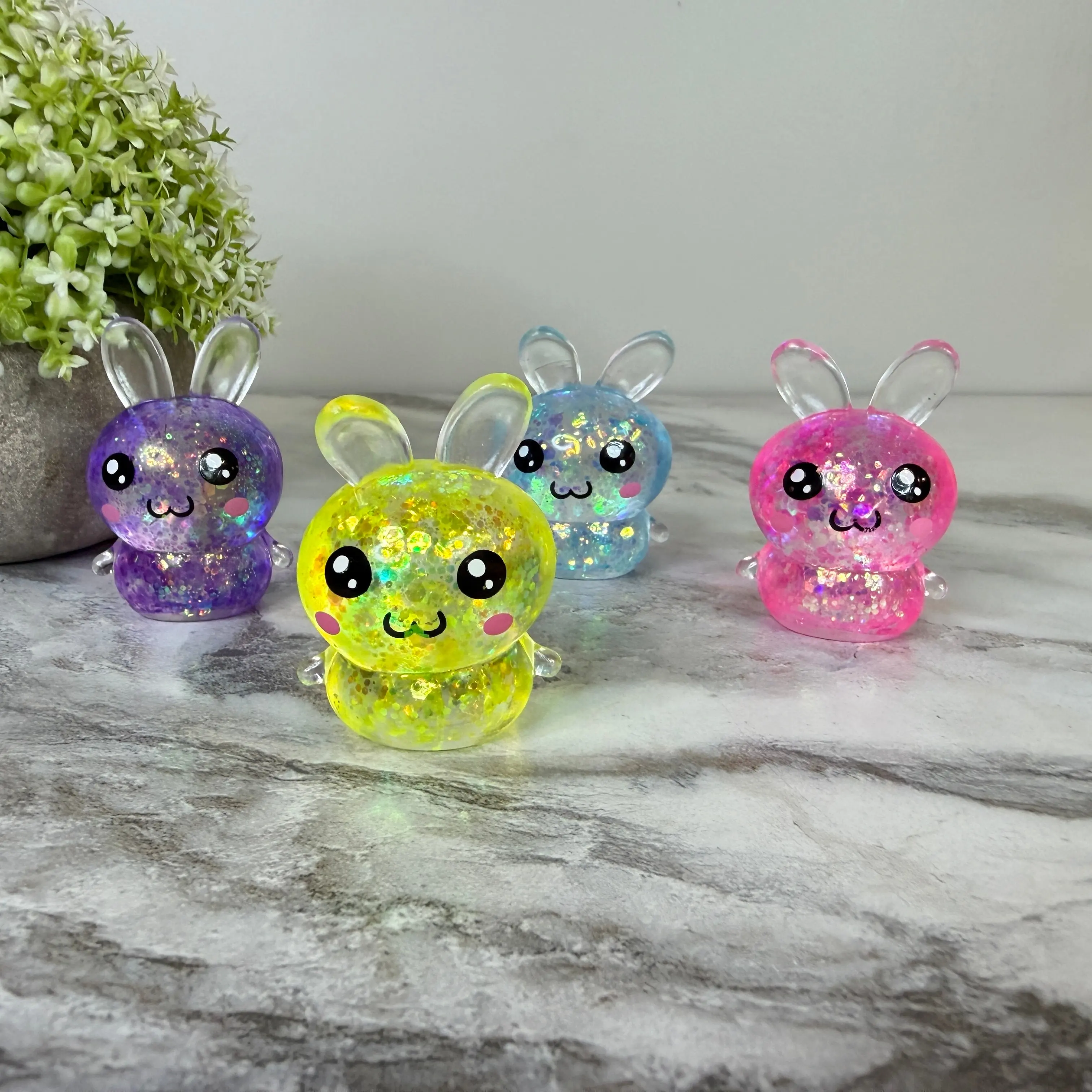 Baby Rabbit Mochi Squishy, Decompression Sensory Fidget Toy, Sensory Stress Balls for 8-10 Years, Approximately 2 Inches, Classic & Novelty Toy Collection Item