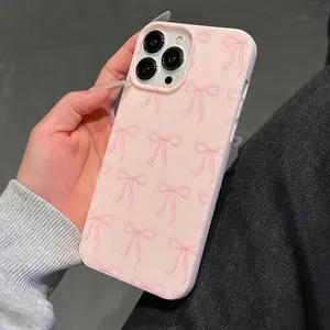 Bow Design Phone Case Cover, Shockproof Full Protection, Compatible with iPhone 17/16/11/12/13/14/15/16 Pro Max/plus/air, Gift for Boyfriend/girlfriend