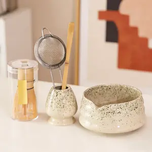 5pc Matcha Tea Ceremony Tools Set, Bamboo Matcha Bowl & Whisk, Outdoor Family Gathering Use, Japanese Style, Made in China, Tea Making Tools