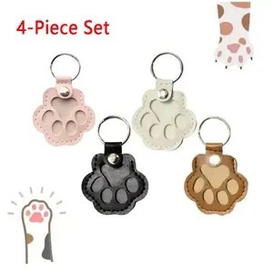4 pack-Cat and dog hair keychain hanger creative pet cat and dog hair decoration for pet owners to collect and commemorate.Cat and dog hair keychain owners to collect and commemorate