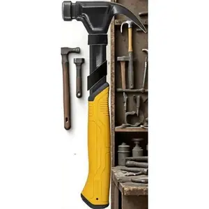 Heavy-Duty Curved Hammer for Framing - 12 oz Claw Design with Ergonomic Grip - Professional Nail Puller and Woodworking Tool - Durable Steel Construction - Non-Slip Handle for Precision Strikes