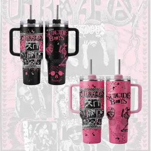 $uicideboy$ Greyday 2026 – North American Tour Inspired 40oz Tumbler With Handle, Insulated Travel Cup With Straw