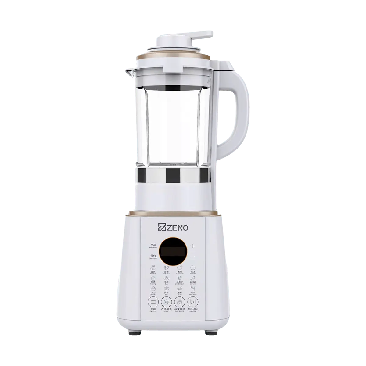 ZENON High-Speed Smart Blender & Soy Milk Maker - Multi-Functional Juicer & Heating Blender with One-Button Self-Cleaning GRP-FD-1101W