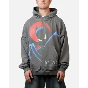 73Studio X DC Batman Hoodie Washed Charcoal