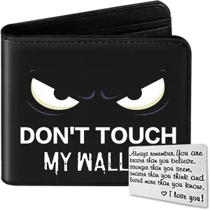 X-KWL09  Teen Boys Wallet, Cool Wallets for Kids Son 9-12/8-10/8-12 with Card, Funny Leather Bifold Rfid Blocking Purse Coin Pocket Id Window for Men Boy Male Youth Guys