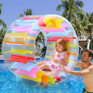 Zcaukya 47" Giant Inflatable Wheel Roller, Pool & Lawn Summer Fun for Kids