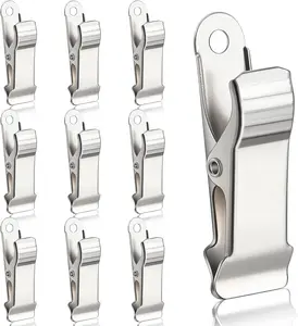 10 Pcs Metal Mini Clamps Mini Spring Clamp Crocodile Alligator Clips 1/2 Inch Wide for Work, Smooth Jaw, 5/16 Inch Capacity (Silver) Shimeyao