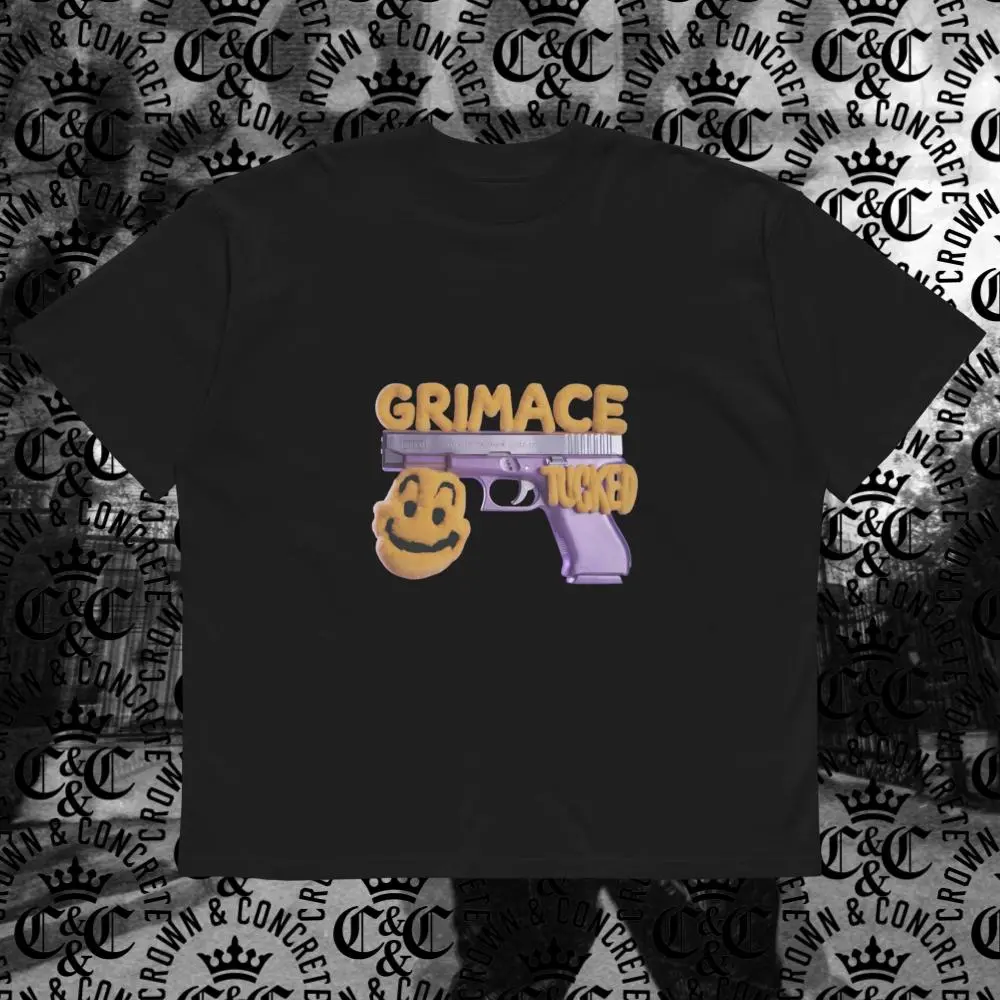 GRIMACE TUCKED TEE – STREETWEAR THAT BITES BACK Cotton Menswear
