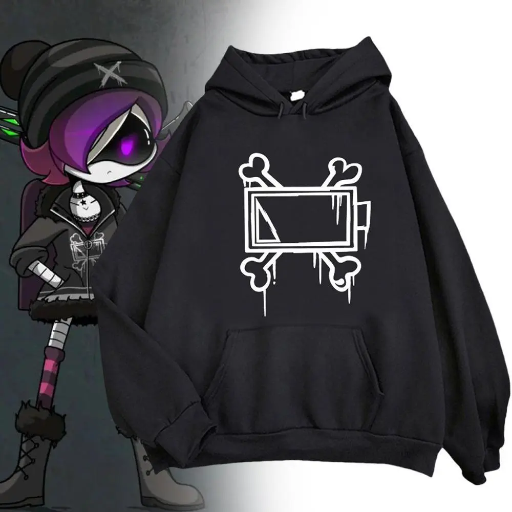 Game Murder Drones Uzi Doorman Cosplay Hoodie Costume, Unisex Bone Print Sweatshirt Tops, Casual Longsleeves Hooded Clothes