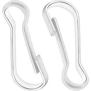 Mini Skater 0.63Inch Mini Metal Spring Hooks, Tiny Stainless Steel Lanyards Snap Clip Hooks, Keyring Accessory for Purse,Curtains,Jewelry Ring Craft and ID Card Key Chain Clip Parts(Silver, 200Pcs)